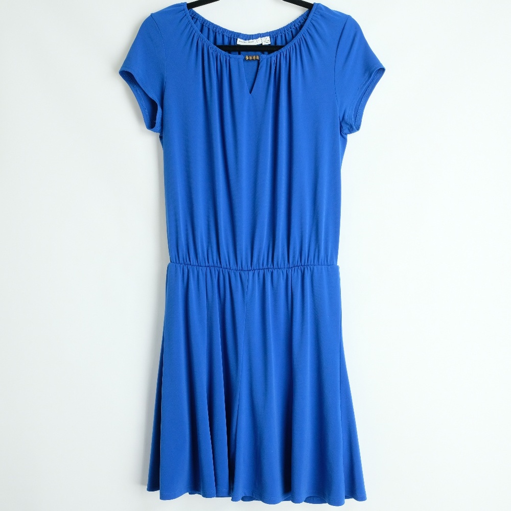 Susan Graver Cobalt Blue Romper Skort Dress, Sz SP